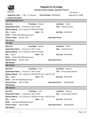 Fillable Online Fillable Online Fact Sheet For Npdes Permit Wa