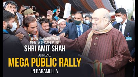 Hm Shri Amit Shah Addresses Mega Public Rally In Baramulla Jammu And