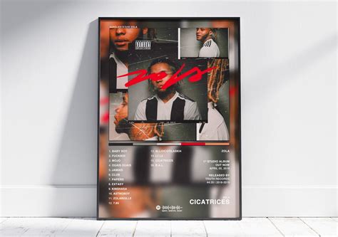 Posters of Zola Scars Album Poster Posters French Rap - Etsy