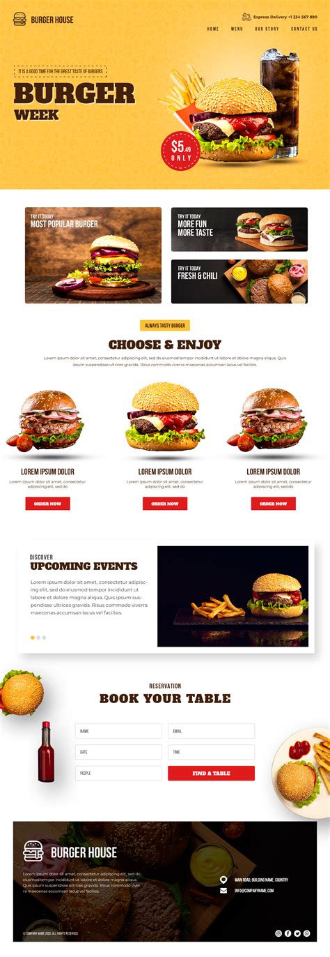 Delicious Website Template Design 🍔 by Fahad Anwar | Dribbble