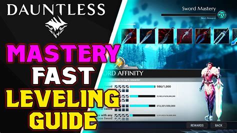 Dauntless Mastery Guide How To Level Fast Patch Youtube