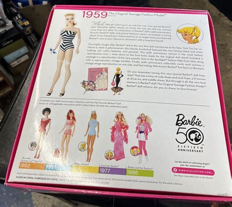 Barbie 50th Anniversary My Favorite Barbie 1959 Reproduction 2008 N4974 Ebay