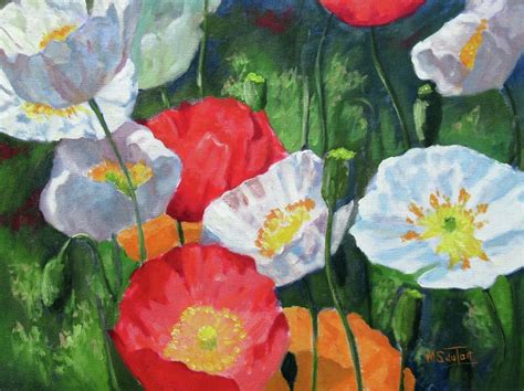 Iceland Poppies Painting By Marietjie Du Toit Fine Art America