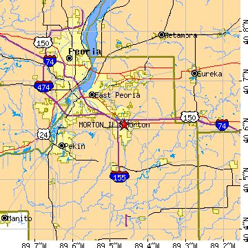 Morton, Illinois (IL) ~ population data, races, housing & economy