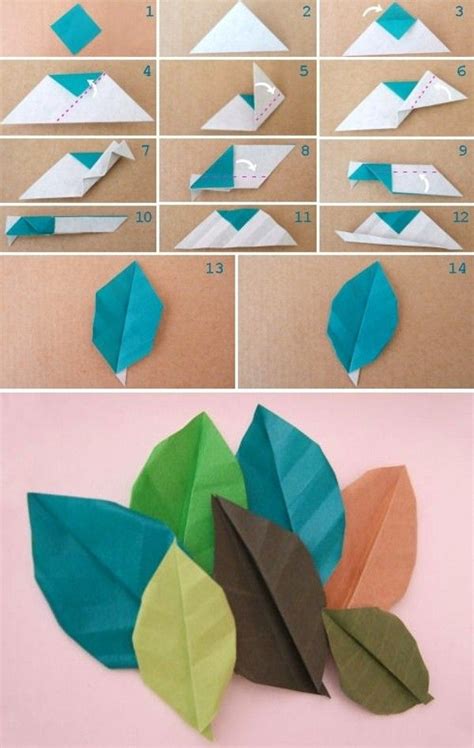 Como Fazer Folhas De Origami Flores Origami Trabalhos Em Papel Origami