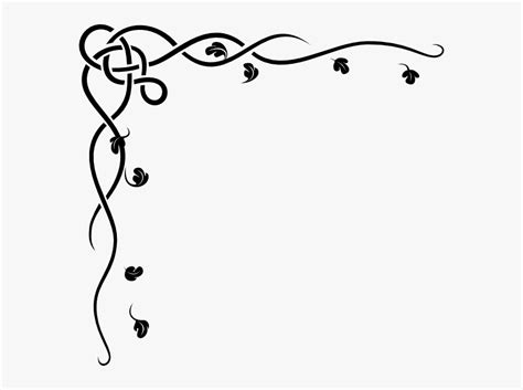 Black And White Vines Clipart