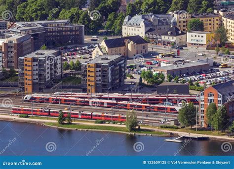 View Over Drammen Editorial Image Image Of City Rail 122609125