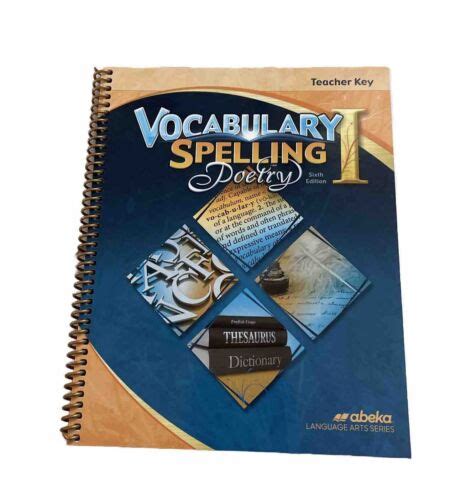 Abeka Th Grade Vocabulary Spelling Poetry I Teacher Key Sixth Edition