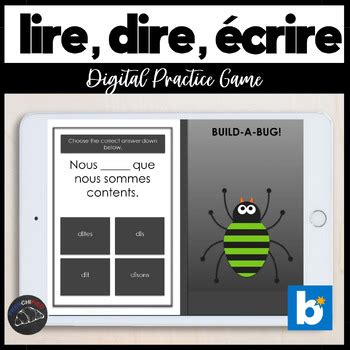 French Lire Dire Crire French Boom Cards By Frenchified Tpt