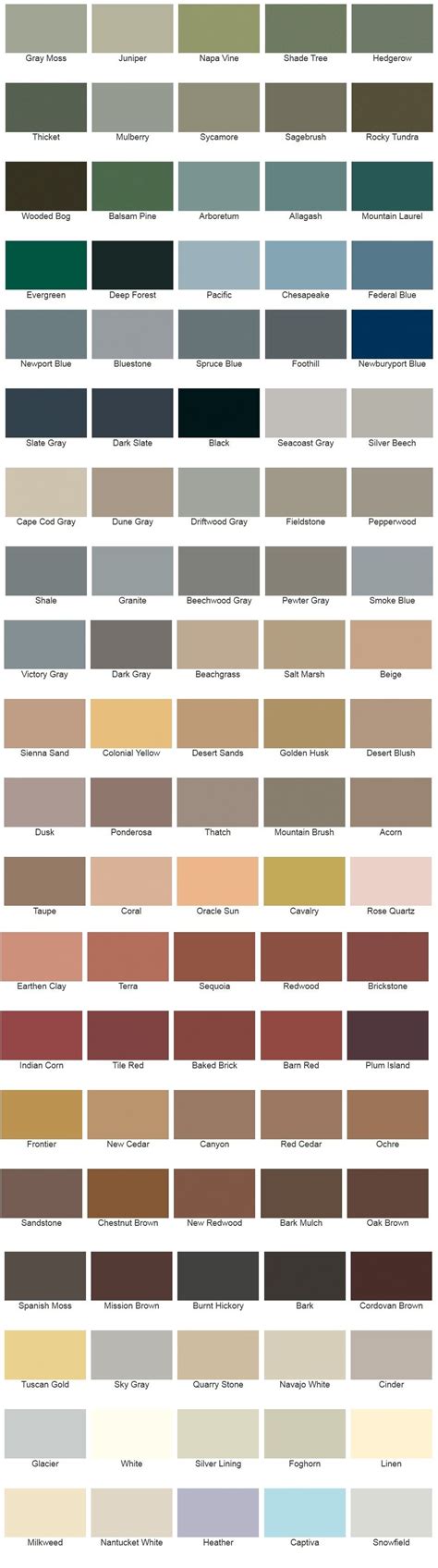 Sherwin Williams Deck Paint Color Chart Sherwin Williams Superdeck