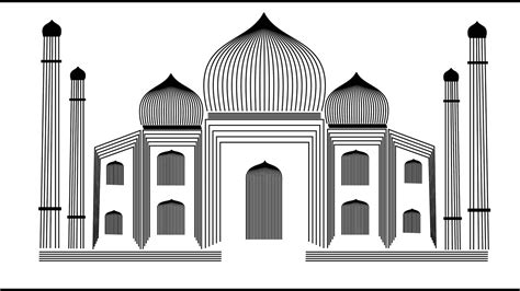 Taj Mahal In Corel Draw Art Of Taj Mahal In Corel Draw Atiss Tube