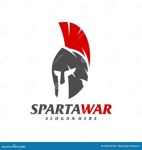 Spartan Warrior Logo Vector Spartan Helmet Logo Design Template Stock