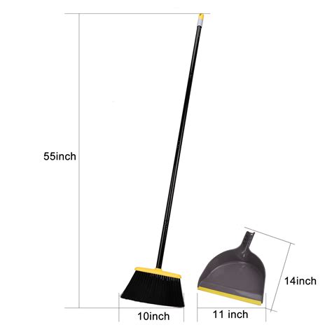 Broom And Dustpan Setindoor Broom With Dust Pan Combo Set For Homeangle Kitchen Broom For