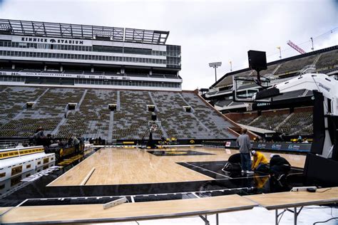 Iowa Basketball Best Photos From Historic Crossover At Kinnick