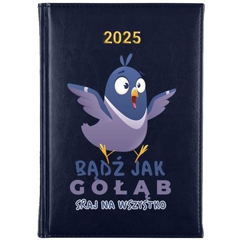 KALENDARZ KSIĄŻKOWY NOTES GRANAT PLANNER Dzienny A5 2025 DO PRACY WZORY