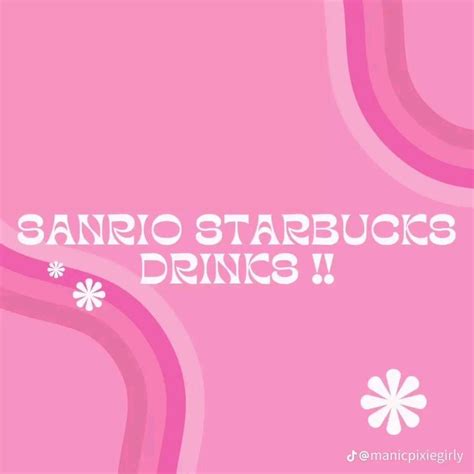 Sanrio Starbucks Drinks In 2024 Starbucks Drinks Starbucks Coffee