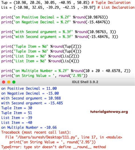 How To Round Decimal Numbers In Python Mark Bullington S Money Worksheets