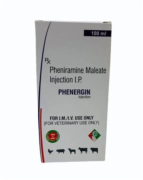 Pheniramine Maleate Injection I P 22 75 Mg Treatment Veterinary At