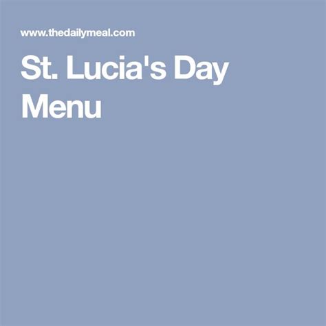 St. Lucia's Day Menu | Lucia, St lucia day, Swedish treats