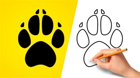 Dog Paw Drawing Simple - Task 2 production of a website.