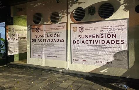 Suspende INVEA dos establecimientos en la Alcaldía Miguel Hidalgo