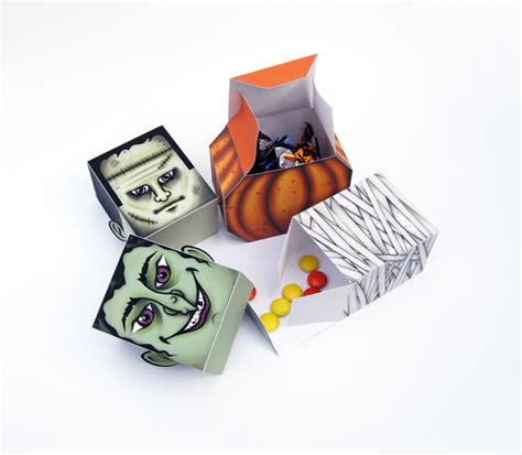 Halloween Printable Candy Boxes Set of 6 Candy - Etsy