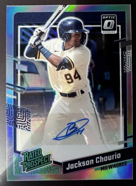 2023 DONRUSS OPTIC Jackson Chourio prospect classé argent holo