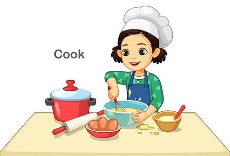 Girl Cooking Clip Art