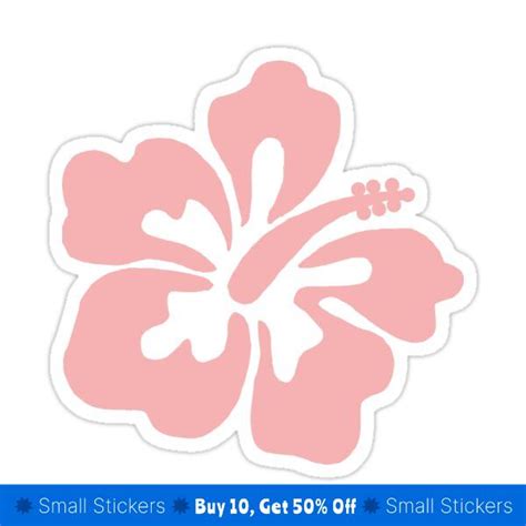 Light Pink Hibiscus Flower Sticker For Sale By Colleenm2 Summer