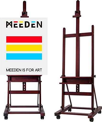 Amazon MEEDEN Large Studio Artist Easel Holds Max Canvas 48