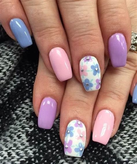 Spring Flowers Floral Nails Pastel Nails Designs Spring Nail Art