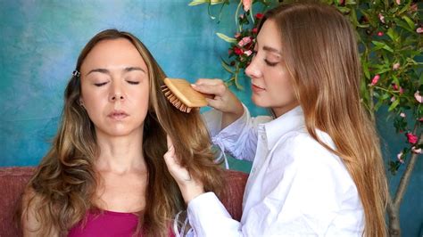 Asmr Fall Asleep Gentle Hair Play Relaxing Hair Brushing Scalp