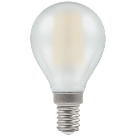 Led Round Filament Pearl W Dimmable K Ses E Crompton