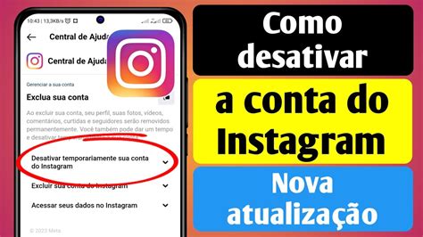 Como Desativar A Conta Do Instagram Desative Temporariamente