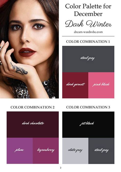 Spring Summer Shopping Guide For The Winter Color Types Dream Wardrobe Deep Winter Palette