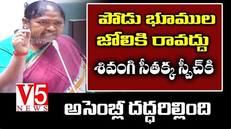 Congress Mla Seethakka Aggressive Speech In Telangana Assembly