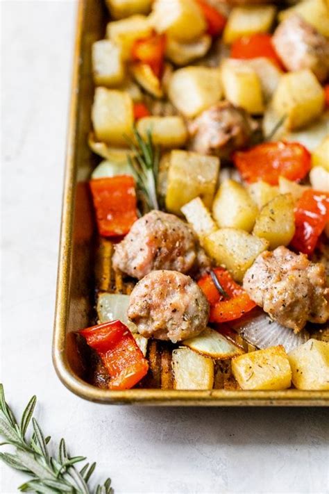 One Pan Roasted Potatoes Sausage And Peppers Artofit