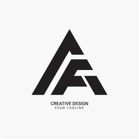 Premium Vector Creative AF Or FA Initial Monogram Flat Triangle Shape