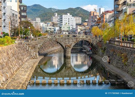 Megane Bridge Or Spectacles Bridge In Nagasaki Kyushu Japan