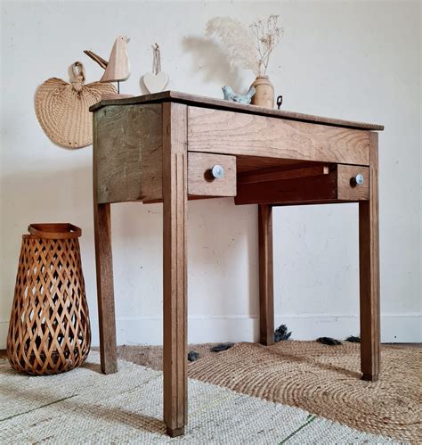 Bureau Atelier Bois Massif Factory Vintage Bureau D Atelier Ancien