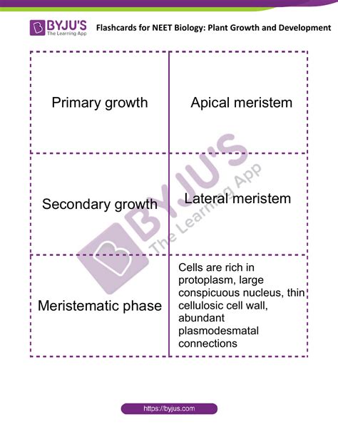 Neet Biology Flashcards Plant Growth And Development Download