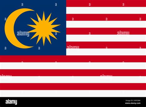 A Malaysia Flag Background Illustration Large File Moon Star Red White