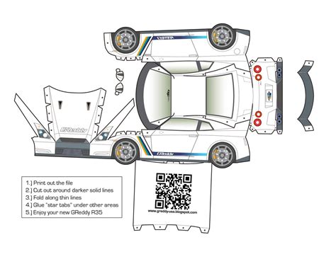 7+New Car Papercraft Template - Aemo57