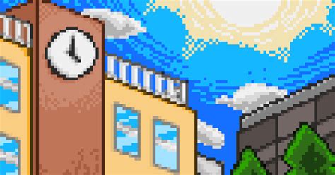 オリジナル 210213 ゲーム用ドット絵 学校サイズ修正 Damungamesのイラスト Pixiv