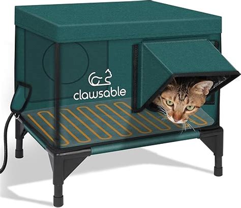 Clawsable Niche chauffante indestructible pour chats d extérieur en