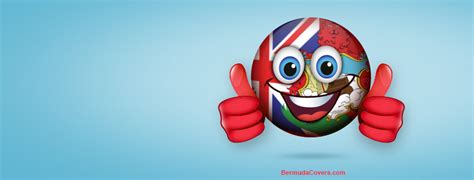 Thumbs Up Bermuda Emoji Blue Facebook Cover & Phone Wallpaper ...