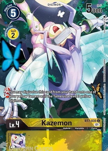 Bt Kazemon Common Alternative Art Mint Digimon Card Digimon