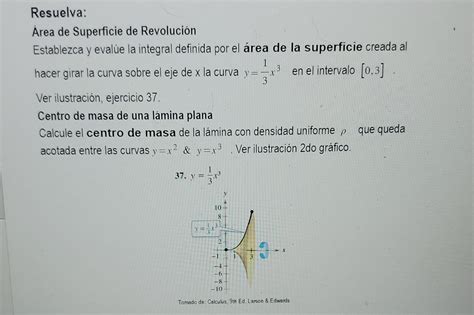 Solved Resuelva Área de Superficie de Revolución Establezca Chegg