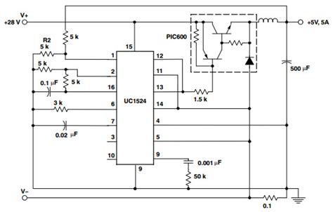 Typical Application Single Ended Lc Switching Regulator Circuit For