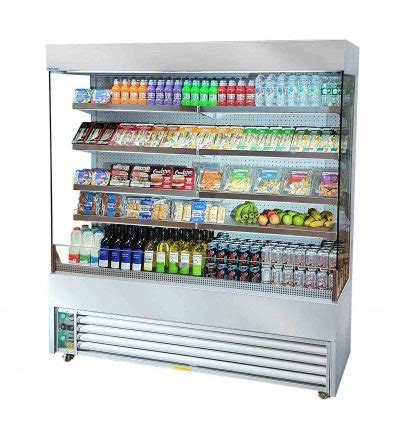 Premium Mirrored Stainless Steel Slimline Multideck Display Fridge Sd